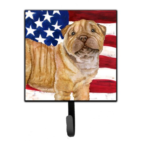 Jensendistributionservices Shar Pei Puppy Patriotic Leash or Key Holder MI1655204